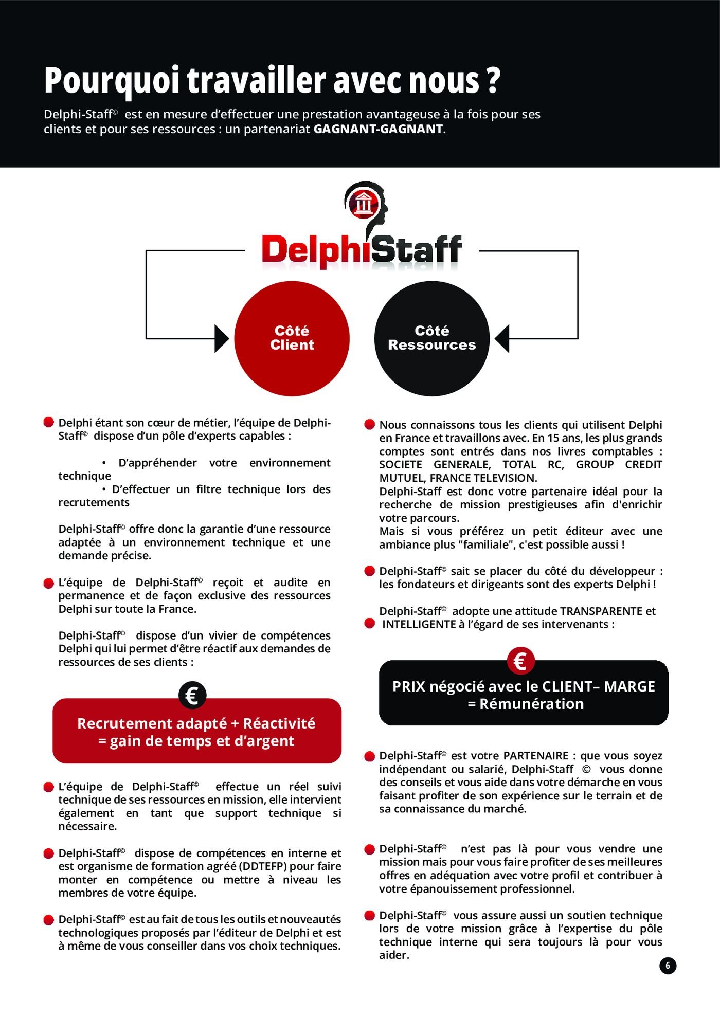 Page « Pourquoi travailler avec nous ? »