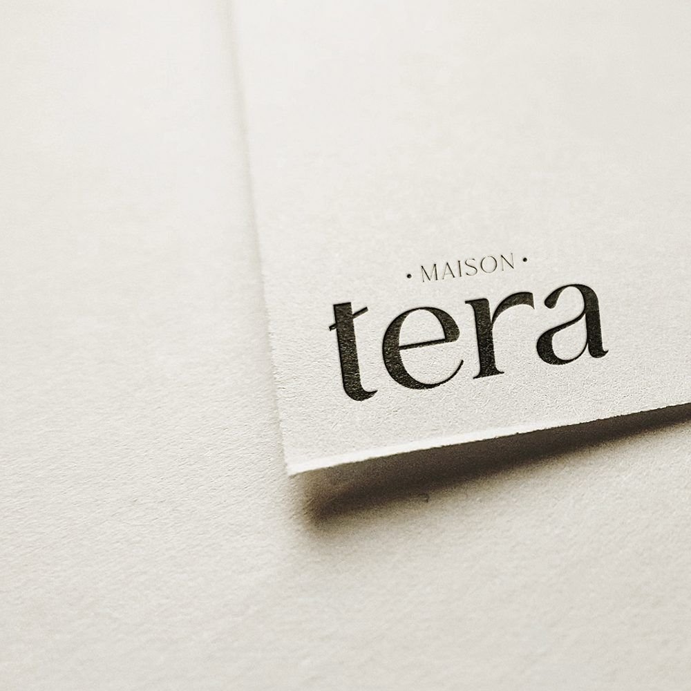 Logotype Maison Tera imprimé sur papier