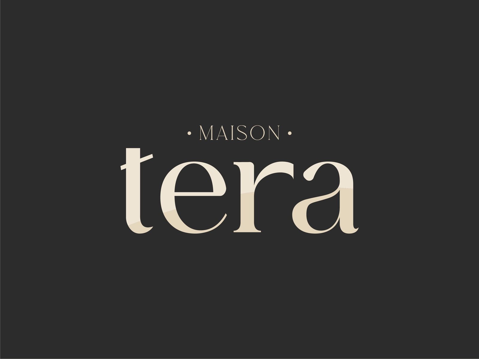 Logotype Maison Tera sur fond anthracite
